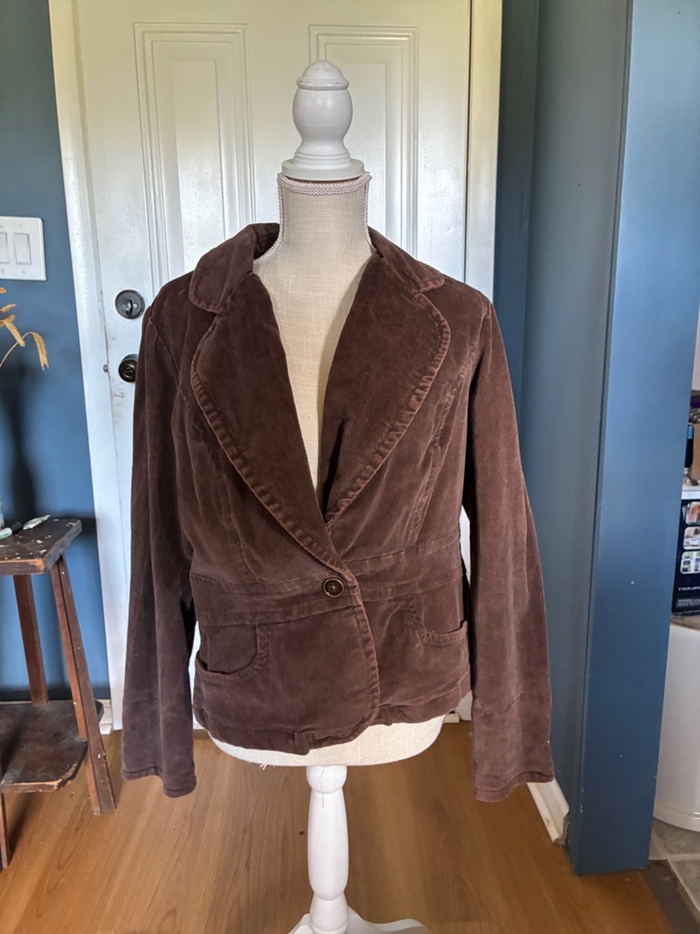 French Cuff Brown Corduroy Blazer